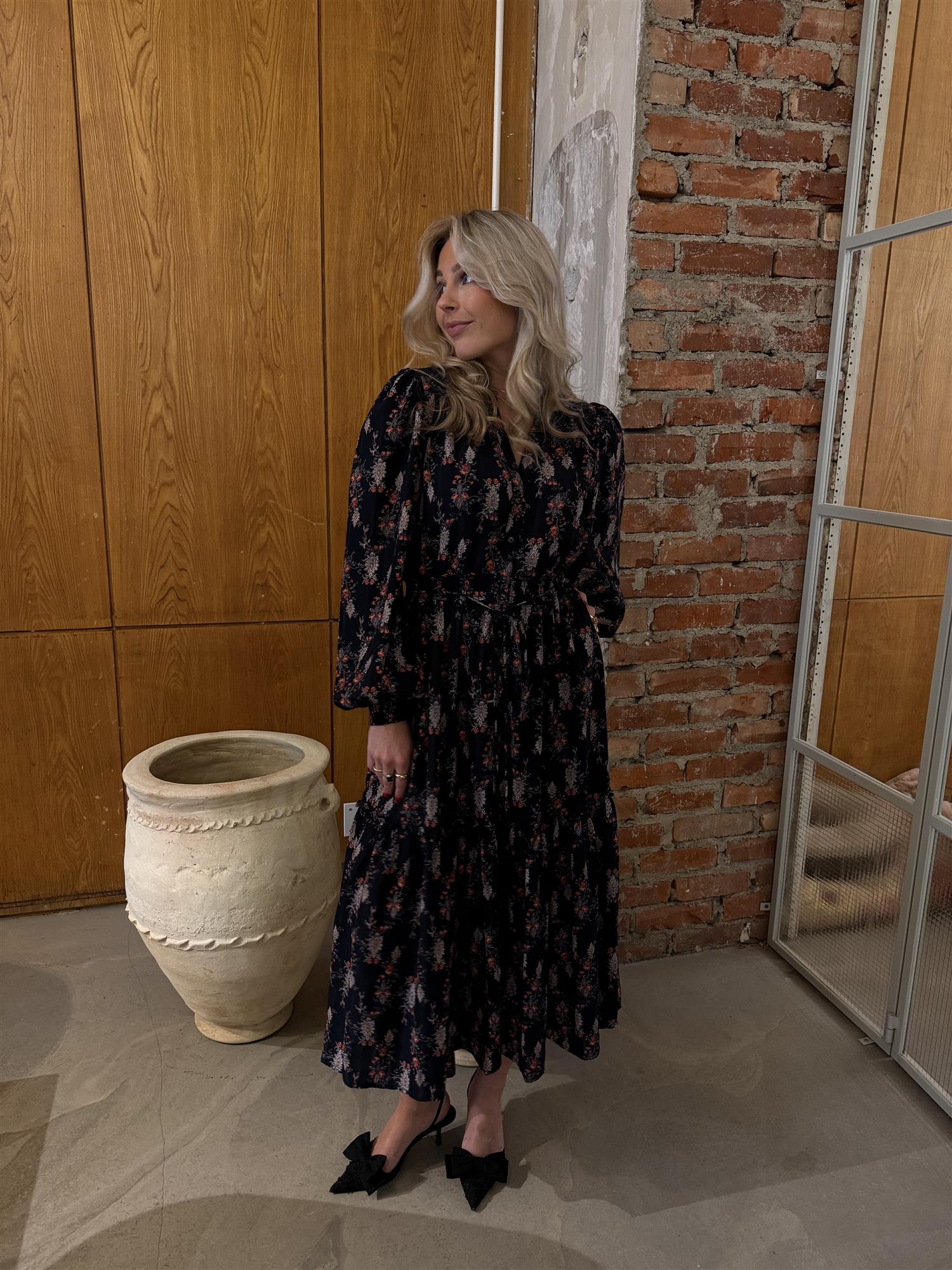 Bohemian Belt Dress Midnight Paisley