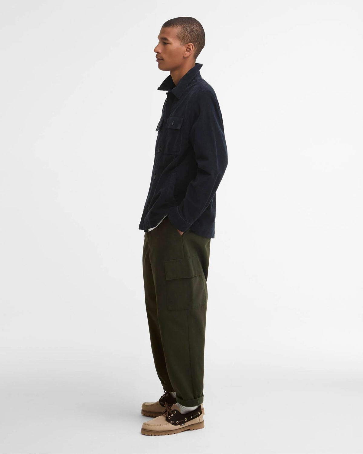 Tartar Trim Overshirt - Navy