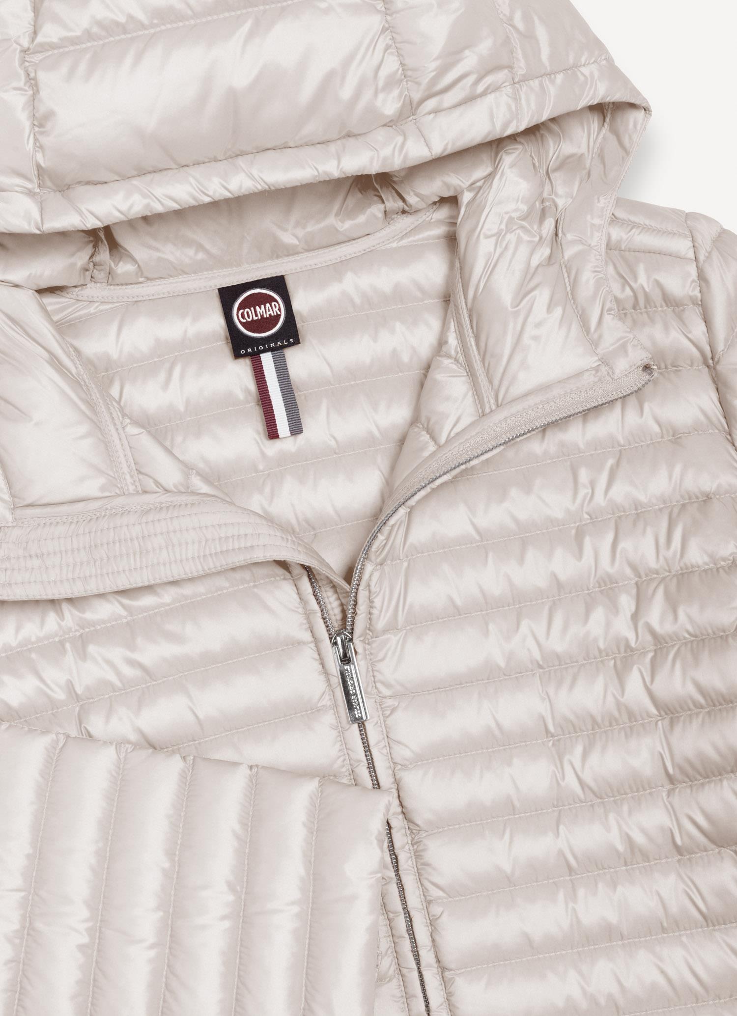 Quilted jacket with hood Porcelain