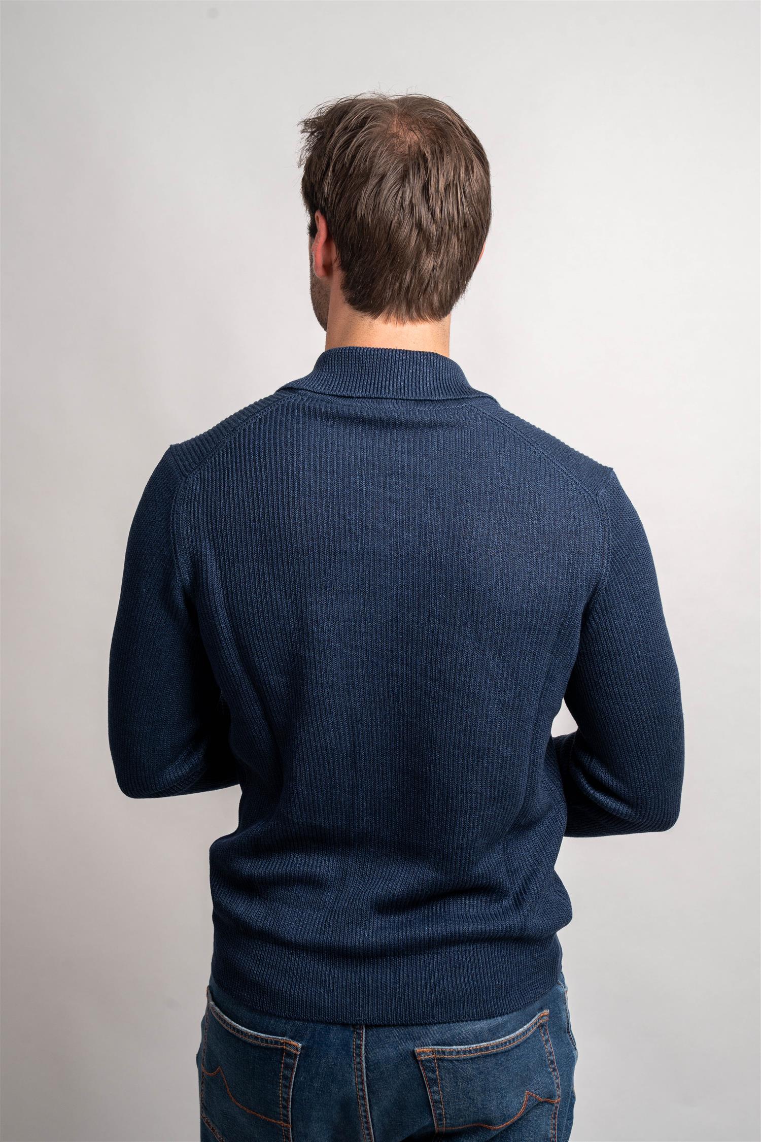 Polo LS Knitted - Navy