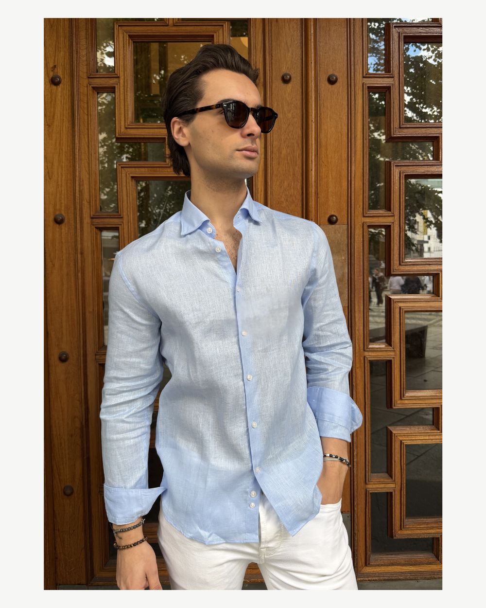 Linen Shirt - Light Blue
