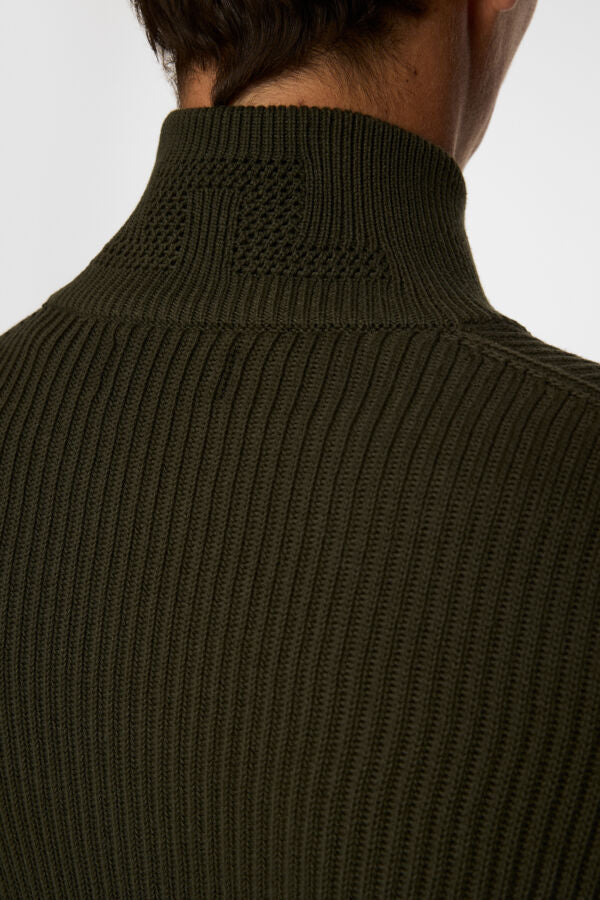 Alexis Full Zip Cardigan - Forest Green