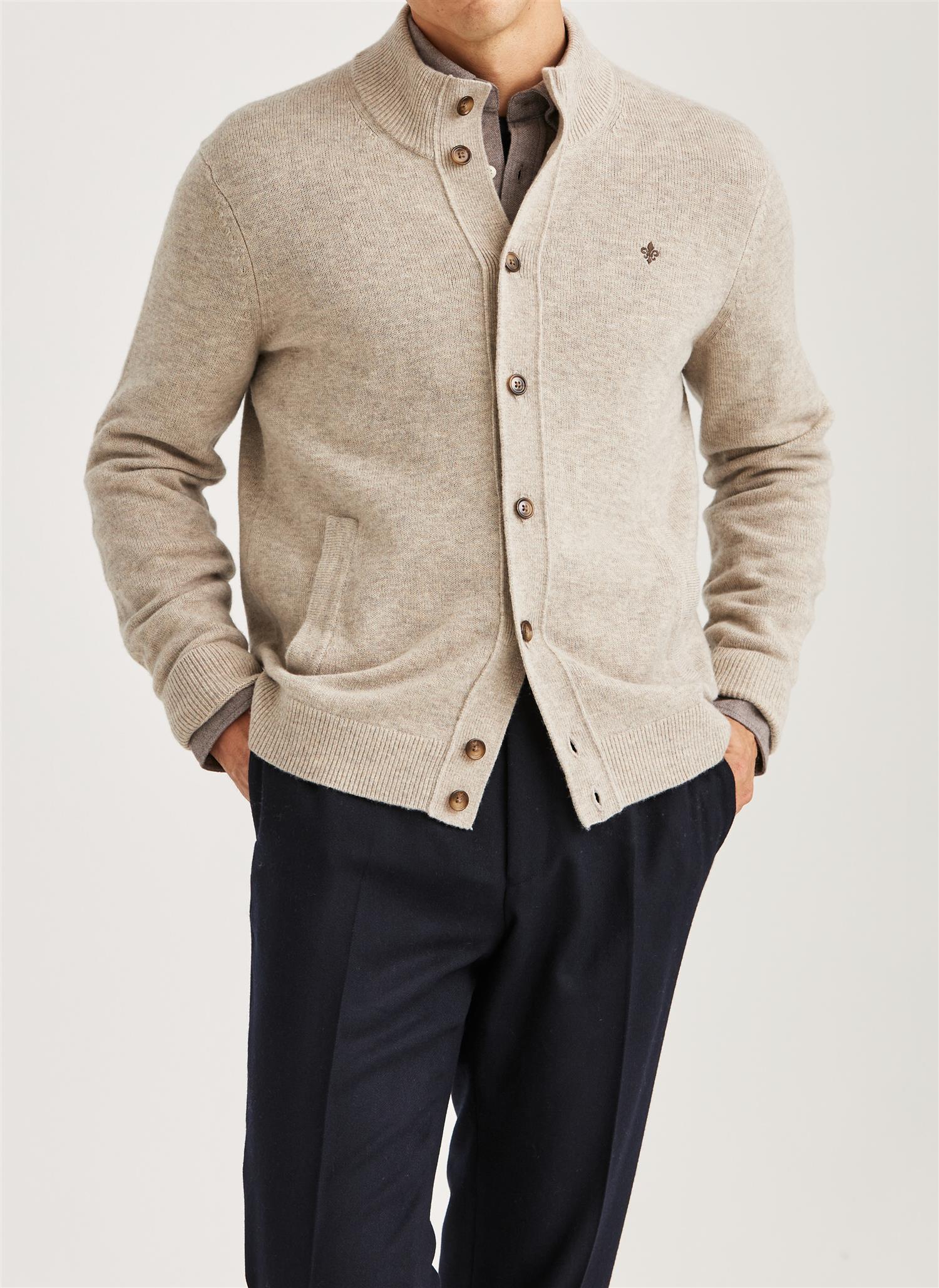 Hertford Button Cardigan - Khaki