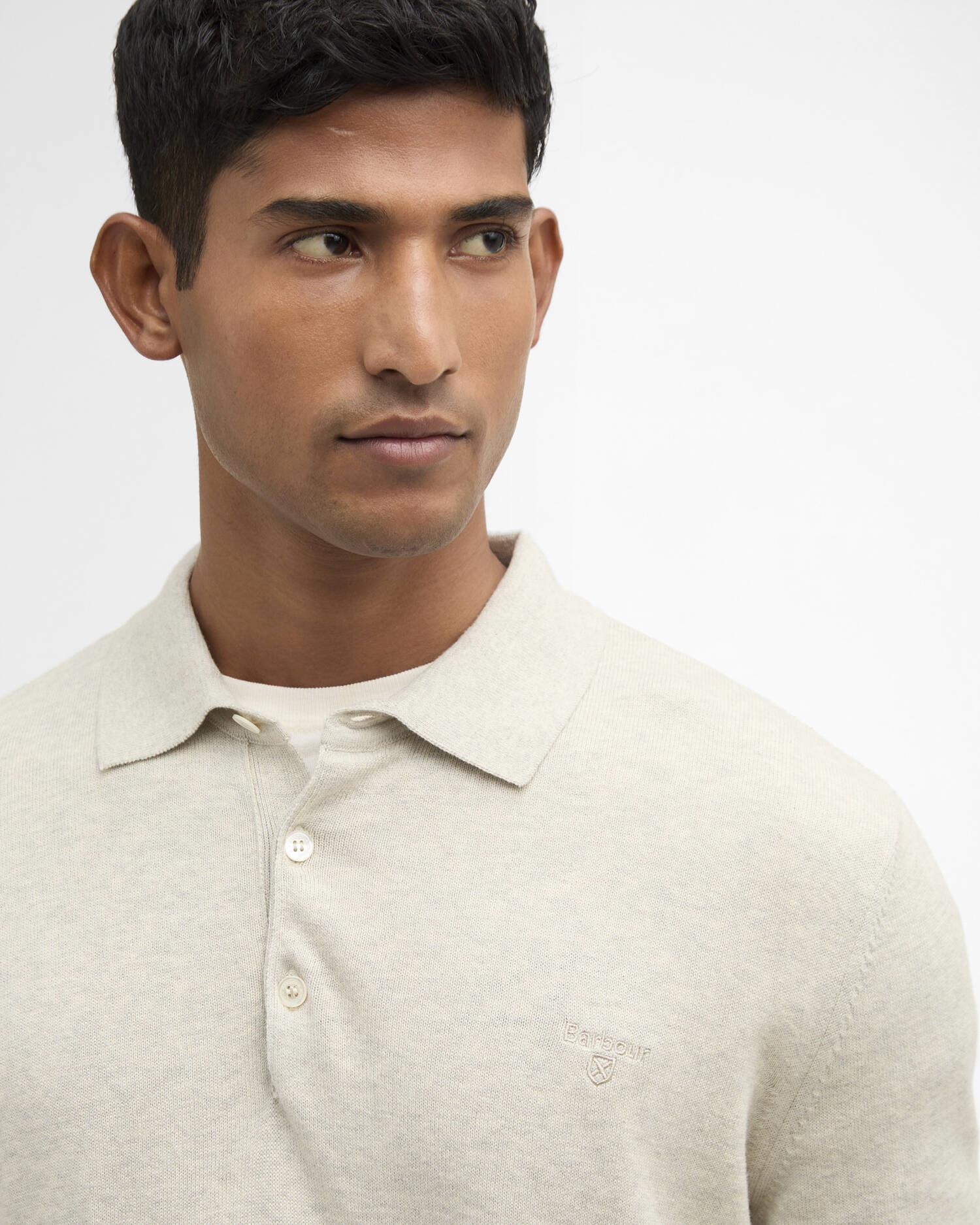 Knitted Polo Shirt - Beige