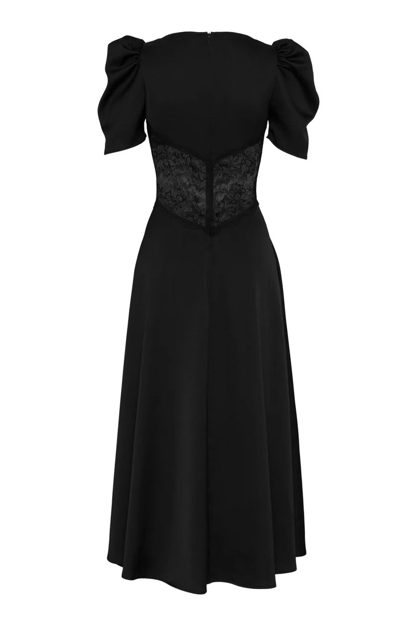Francis Midi Dress - Black