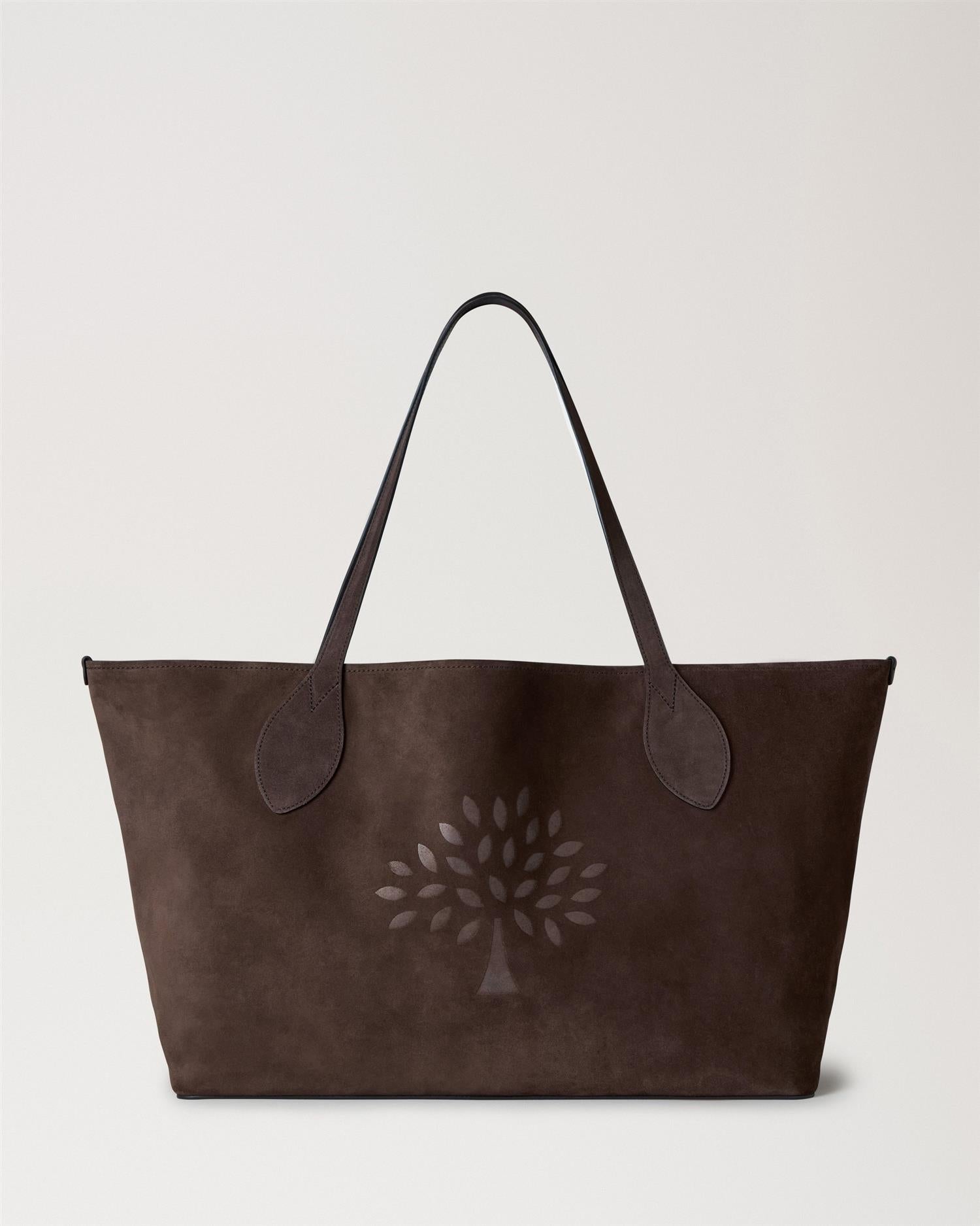 Oversized Suede Tote Chocolate