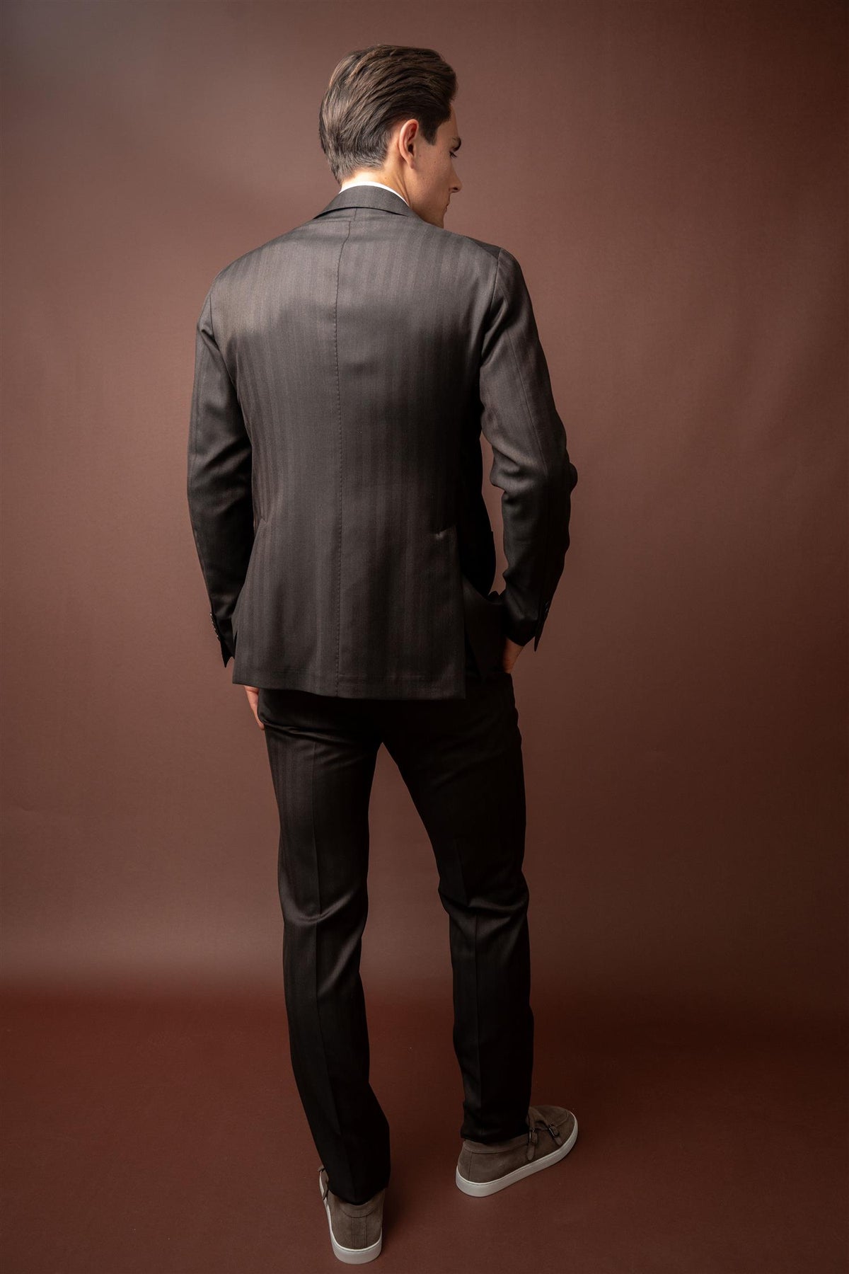 Super 130s Suit - Brun
