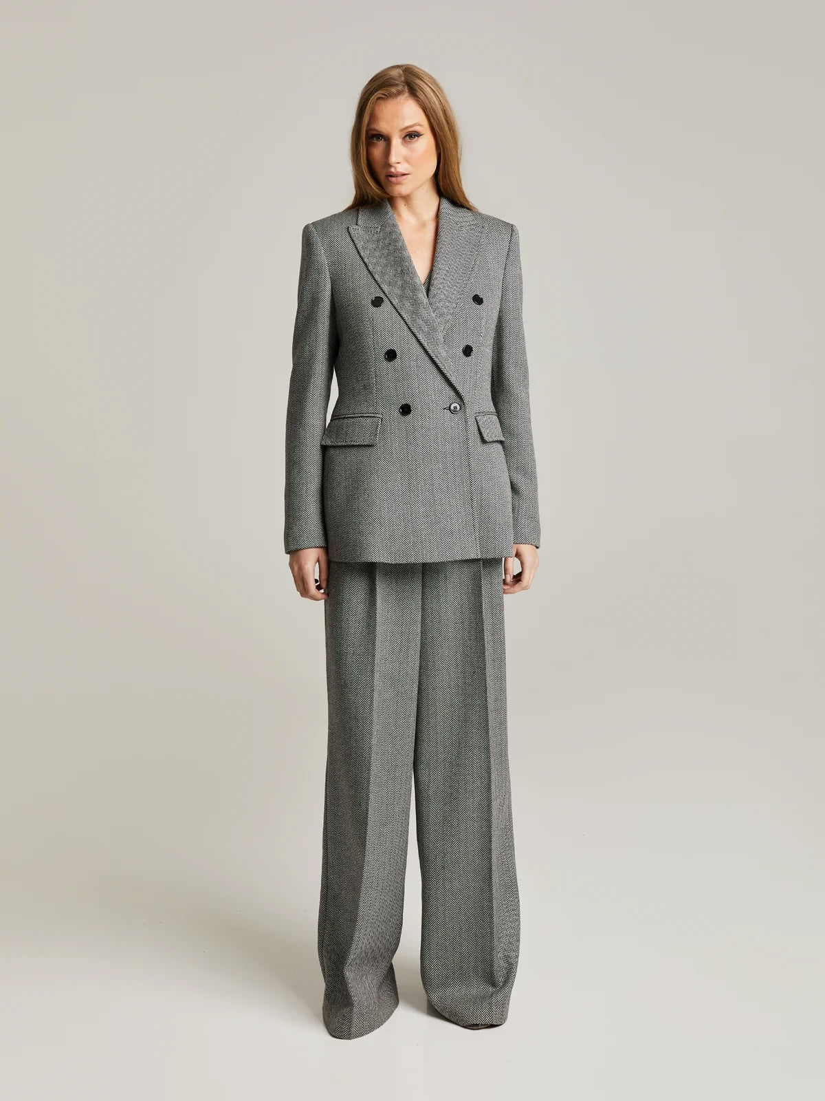 Gytta Trousers Wool Herringbone