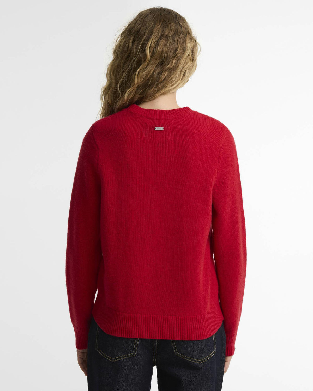 Woodhouse Wool-Cashmere Crew Neck Jumper Crimson