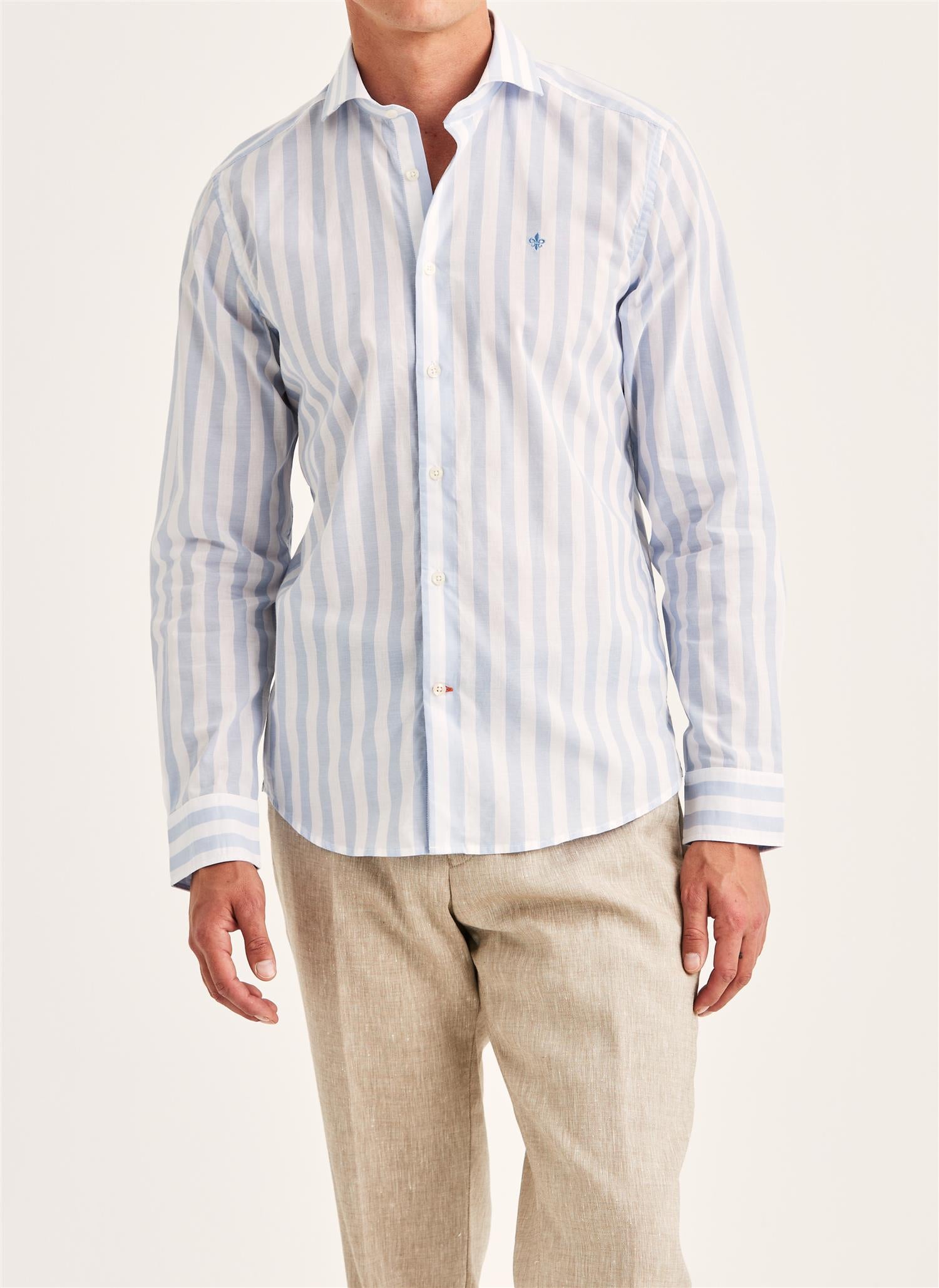 Summer Lightweight Shirt - Light Blue Stripe