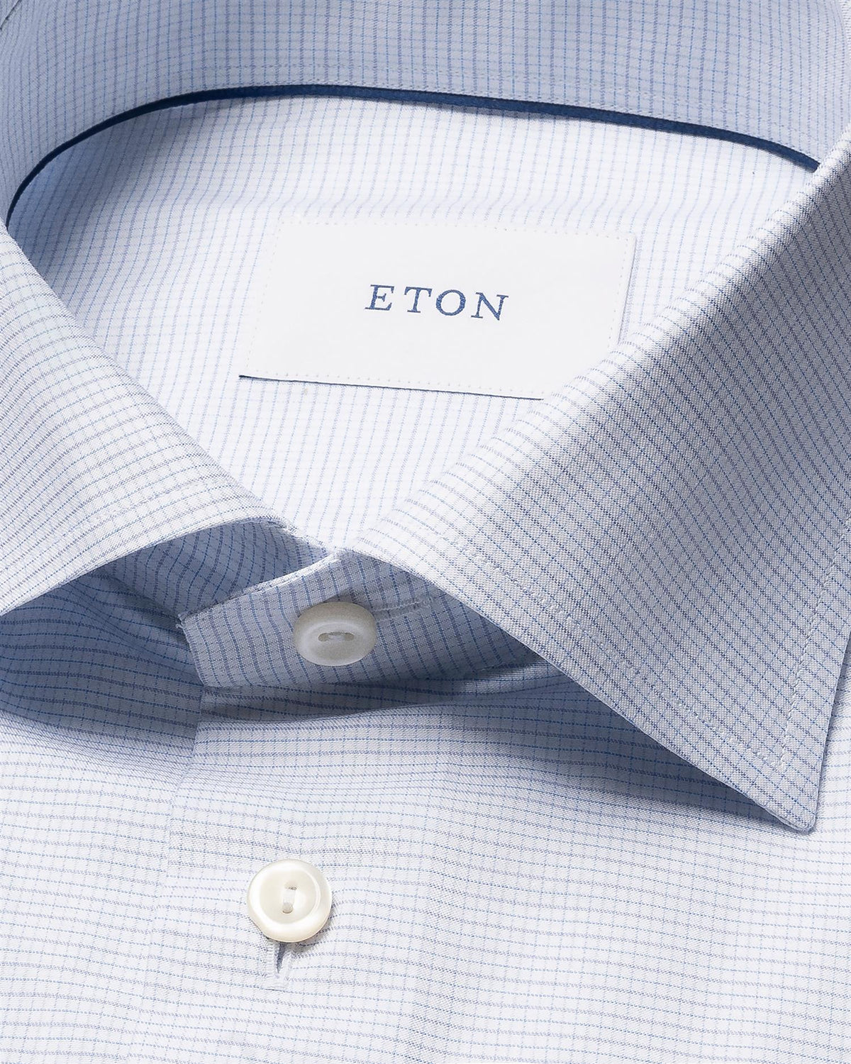 Check Twill Shirt Slim - Lyseblå