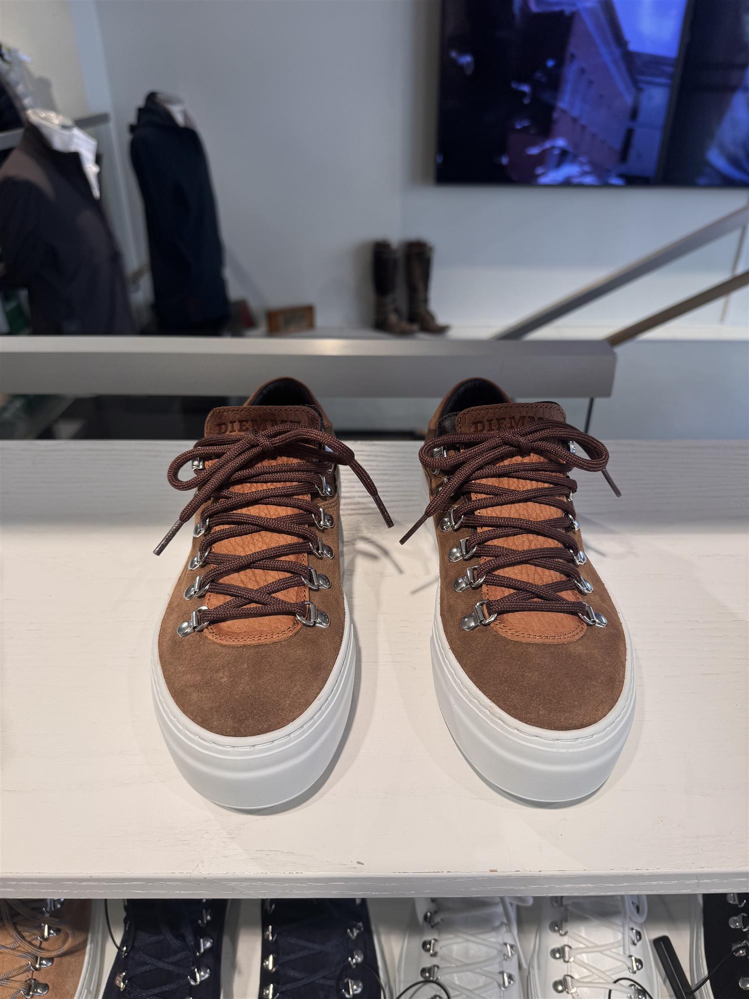 W Marostica Low Platform Suede Wood