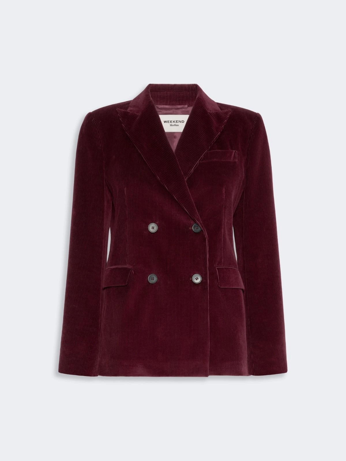 Cotton corduroy velvet blazer - Bordeaux