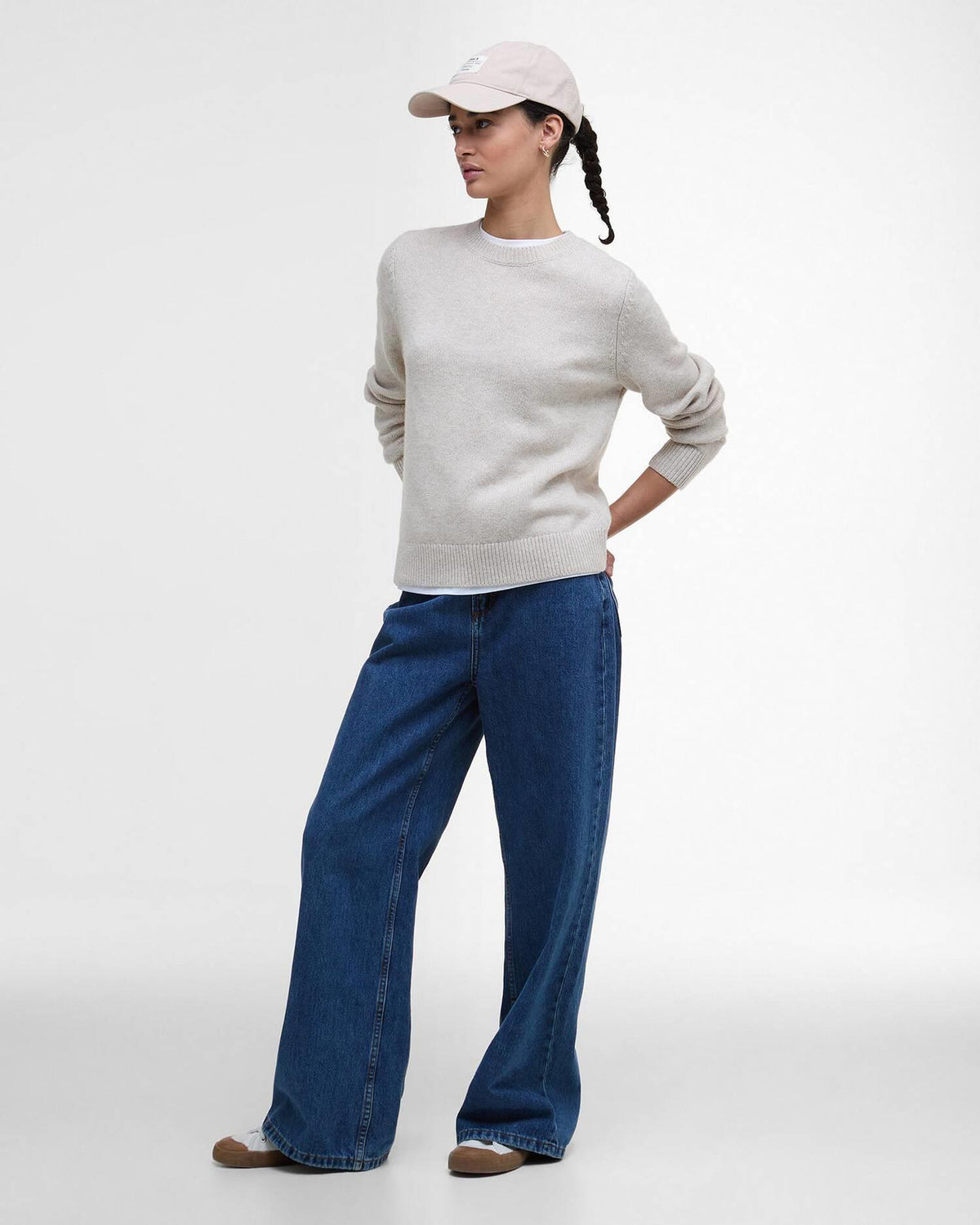 Woodhouse Wool-Cashmere Crew Neck Jumper Oatmeal