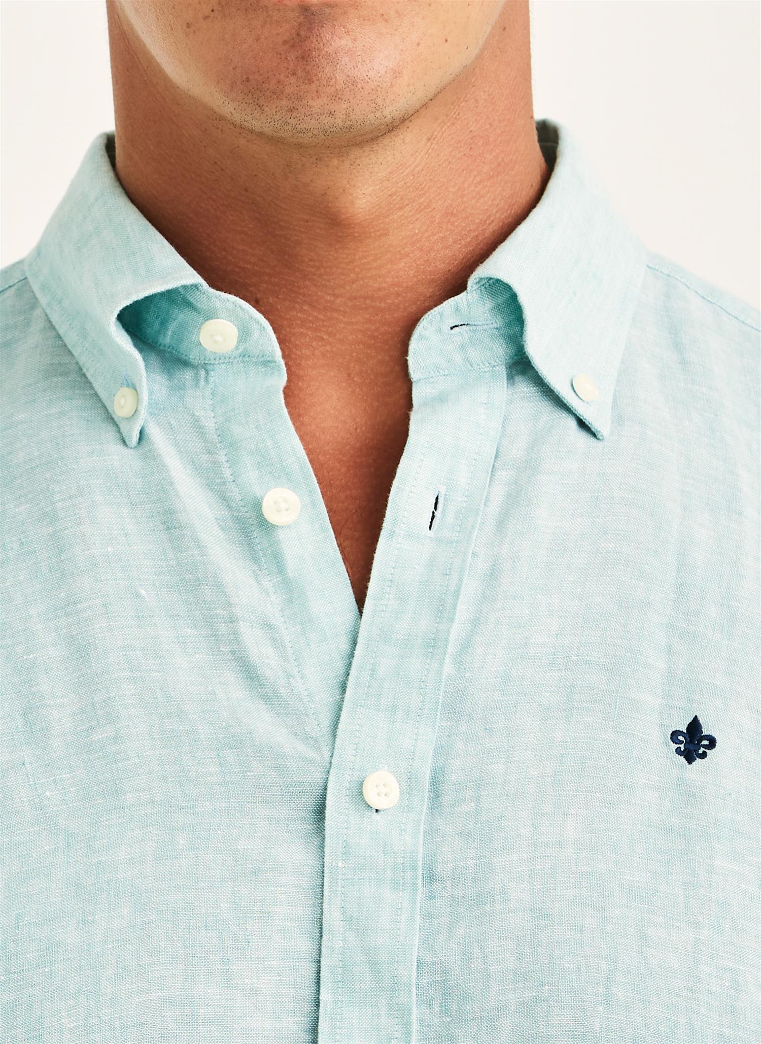 Douglas Linen Shirt Classi Fi - Green