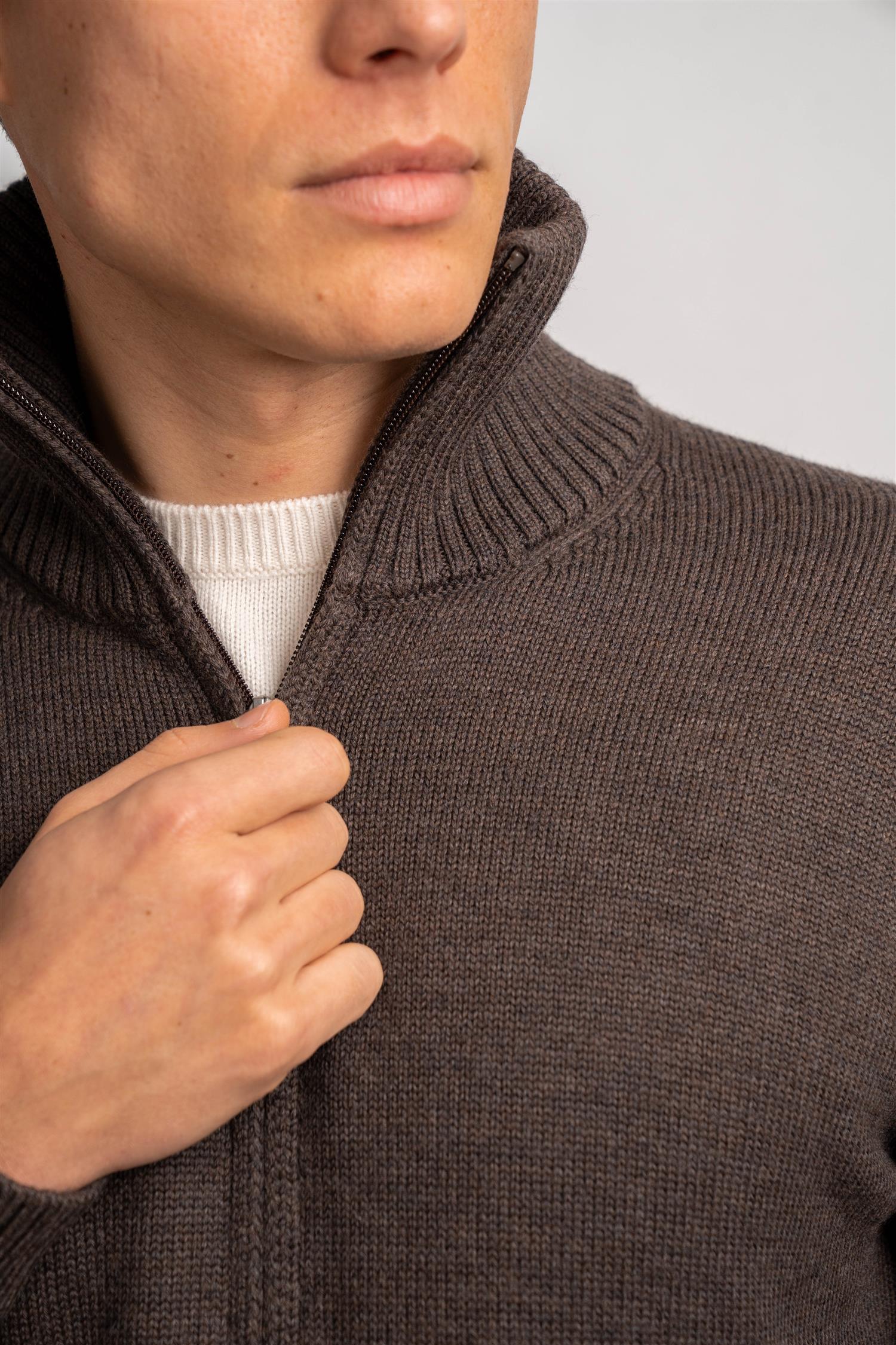 Heavy Full Zip - Brown