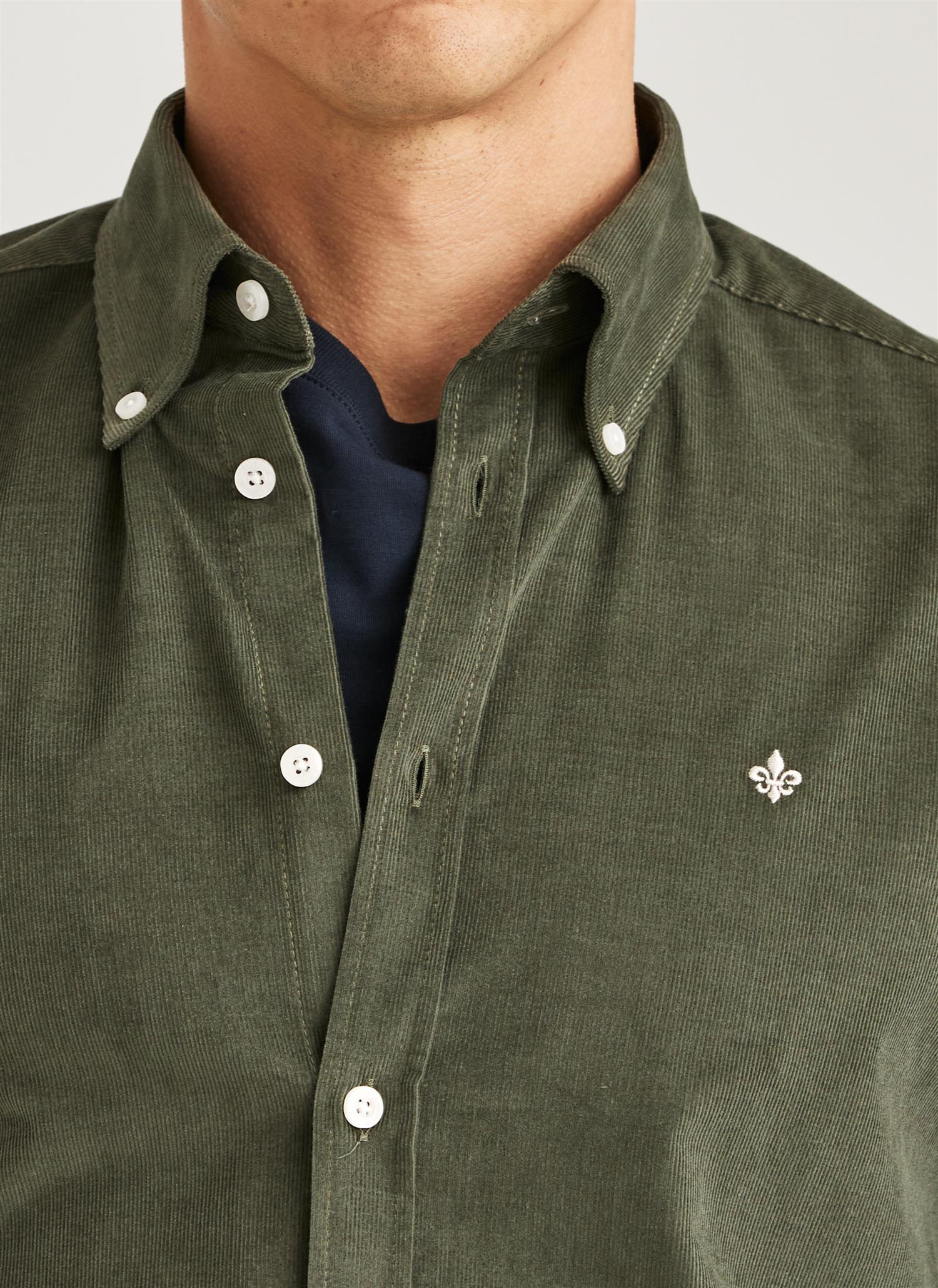 Douglas Cord Shirt - Oliven