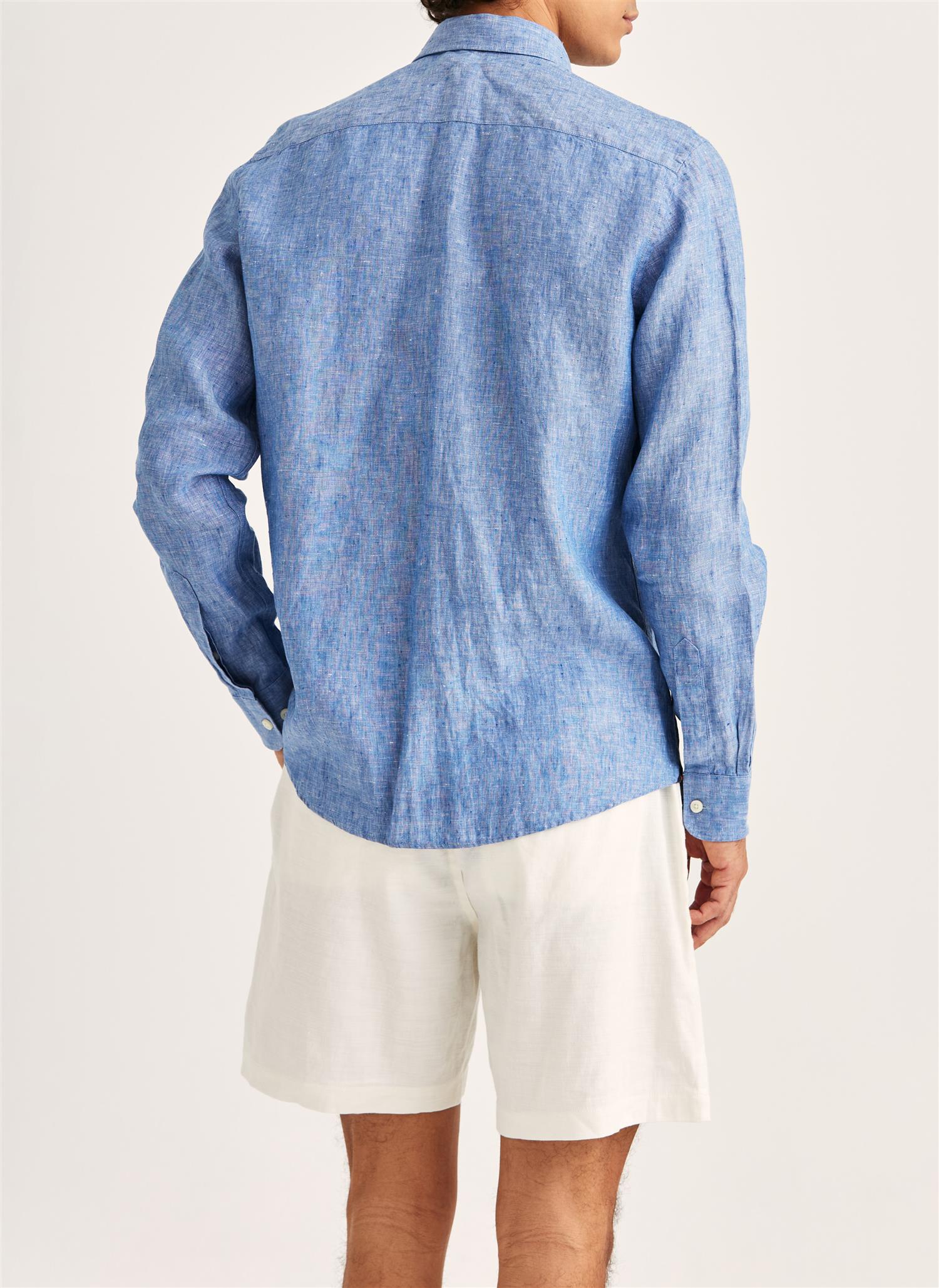 Douglas Linen Shirt - Blue