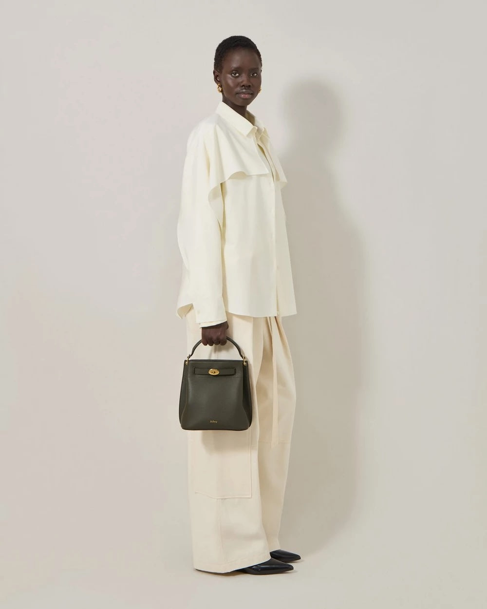 Islington Bucket Small Classic Grain Juniper Green