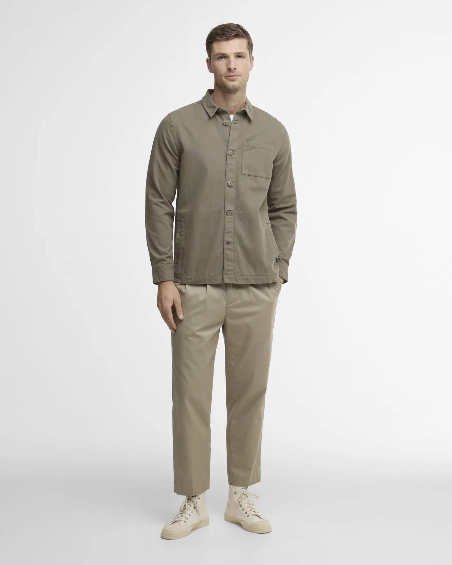 Washed Overshirt - Smokey Olive