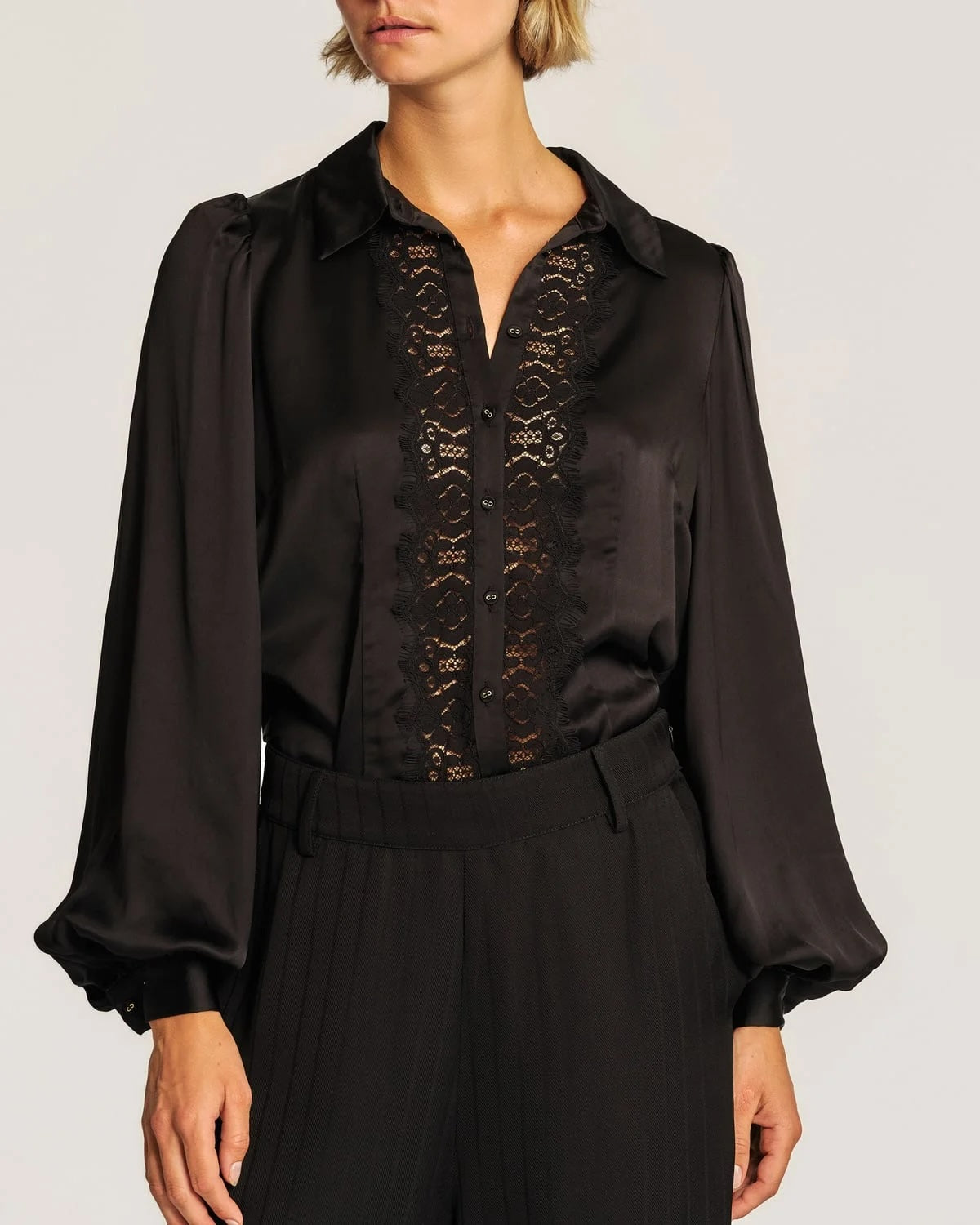 Satin Shirt - Black