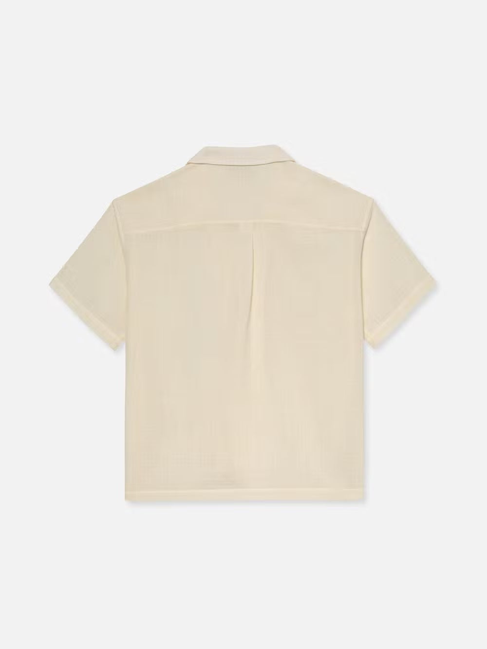 Short Sleeve Camp Collar Off White