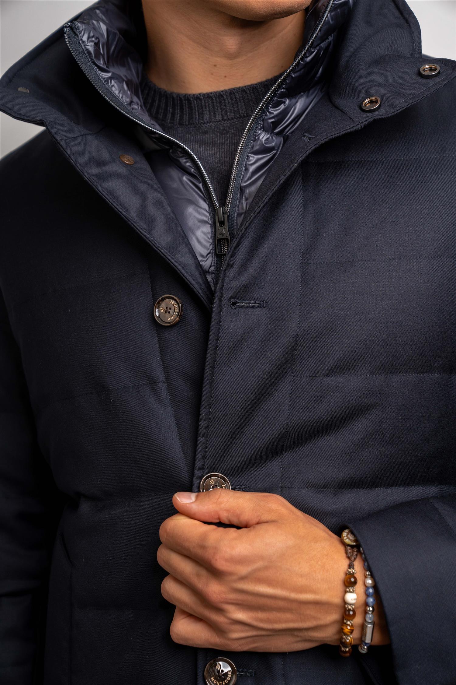 Man Down Coat - Dark Blue