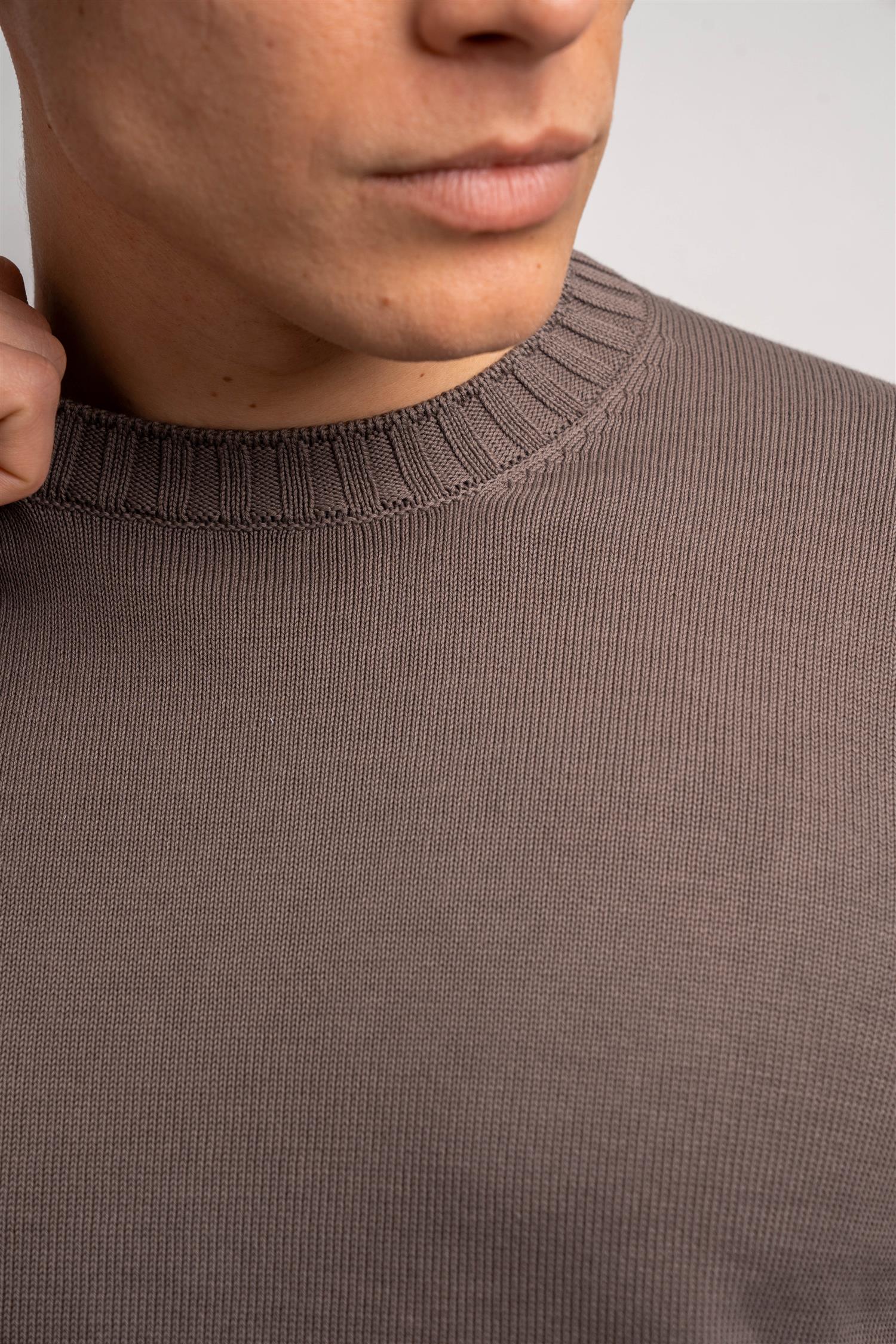 Cotton Crewneck - Brown
