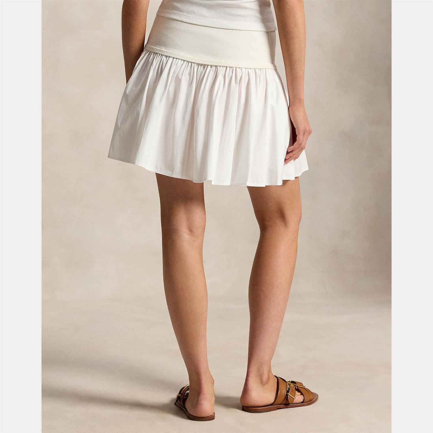Flounce Mini Skirt White