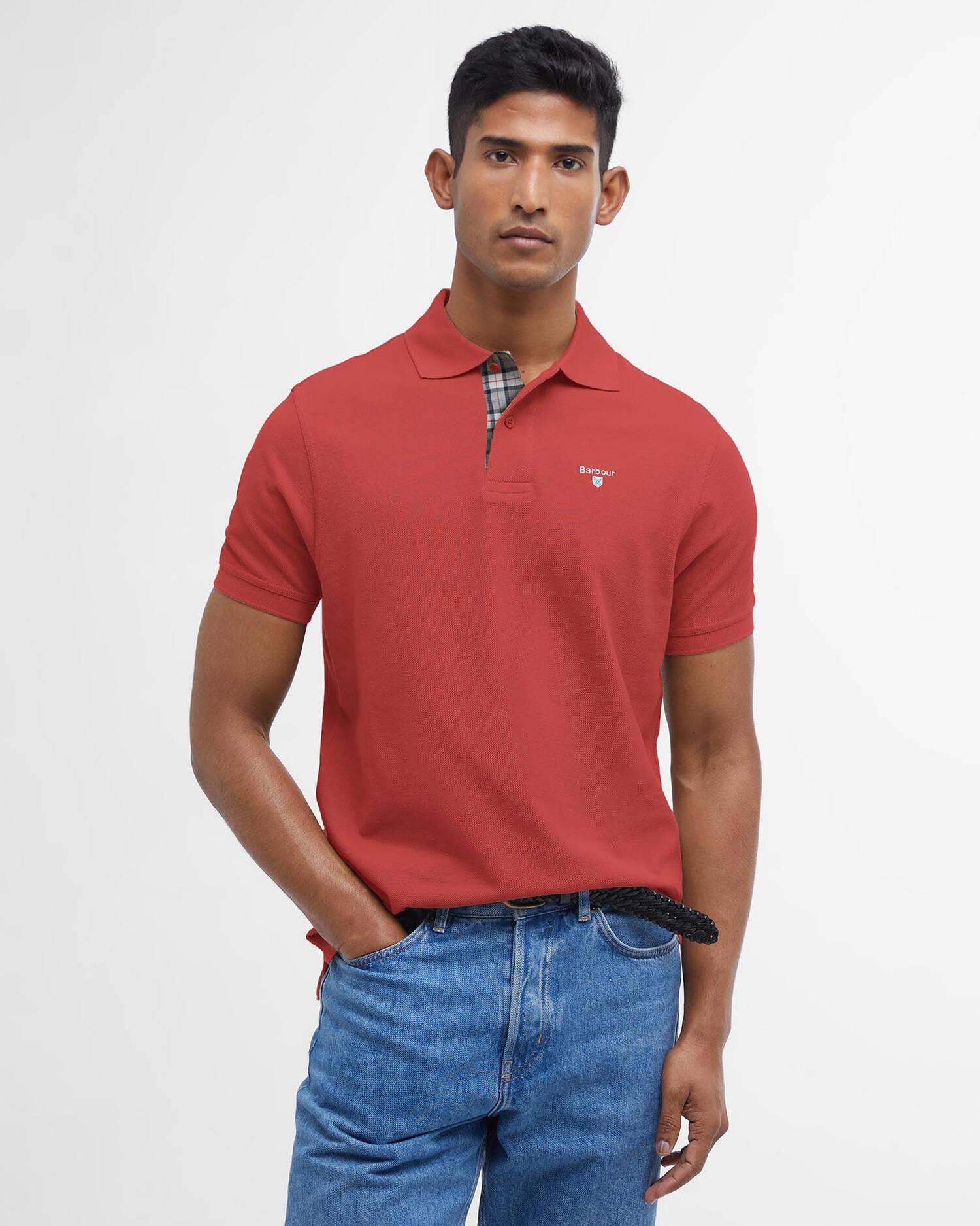 Pique Polo Shirt - Red