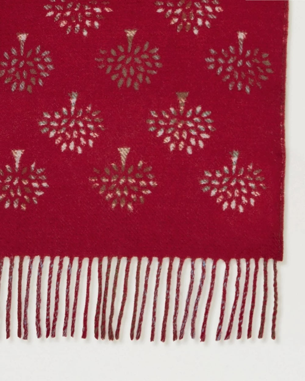 Mulberry Heritage Check & Tree Scarf Moss