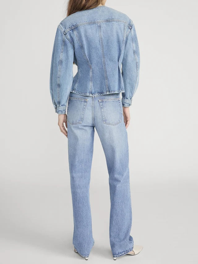 Nipped Collarless Jacket Umbria