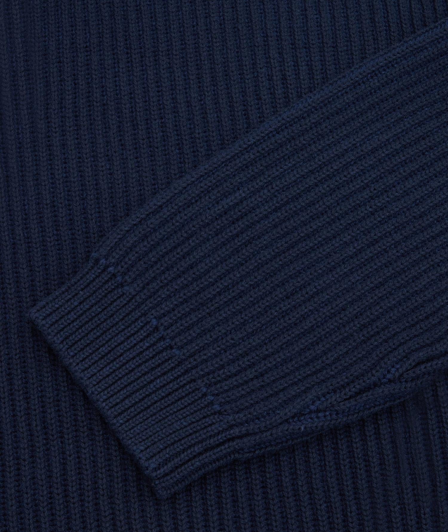 Boxy Cotton Knit - Navy