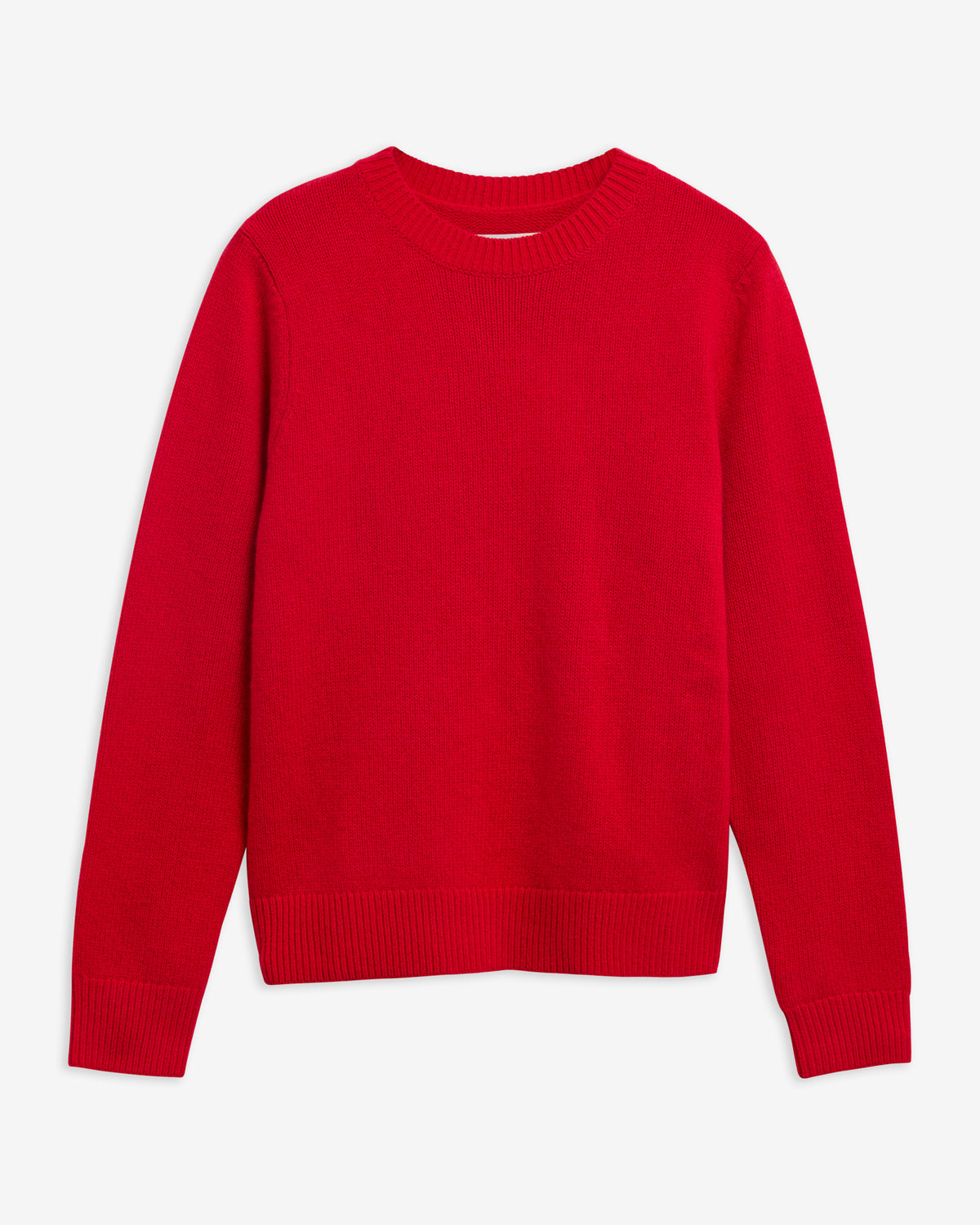 Woodhouse Wool-Cashmere Crew Neck Jumper Crimson