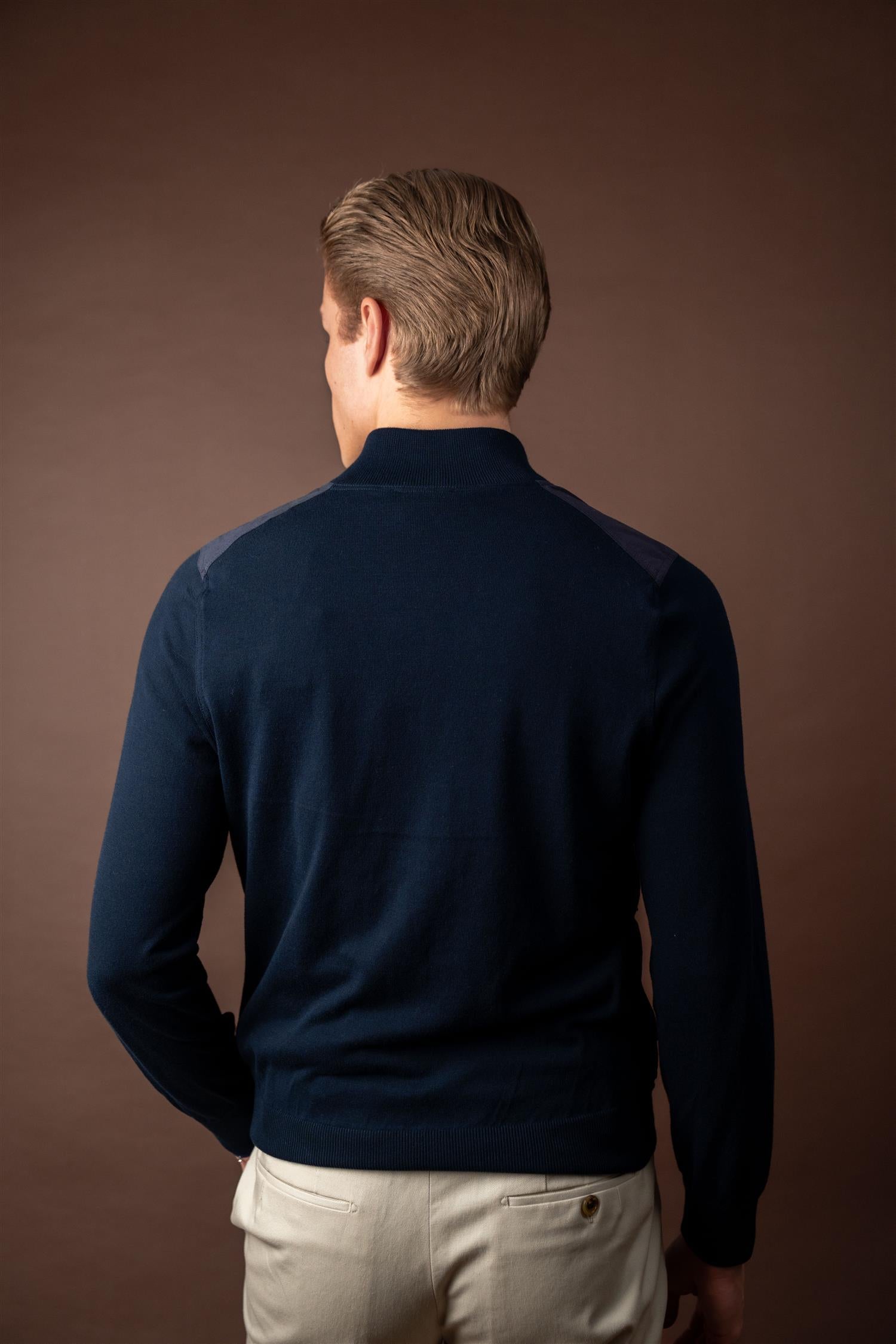 Alcantara Cardigan - Navy