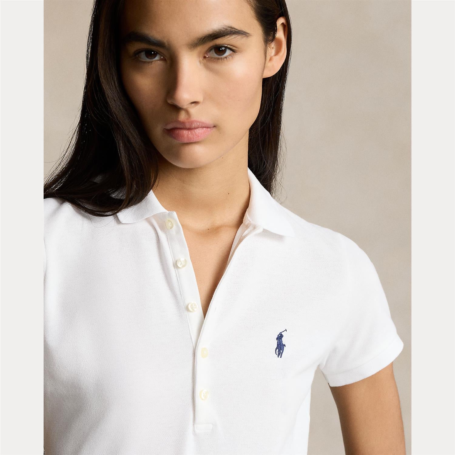 Slim Fit Stretch Polo Shirt White