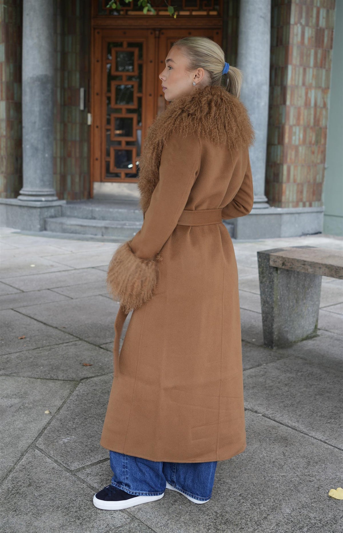 Lily Mongolian Coat - Burnt Sienna