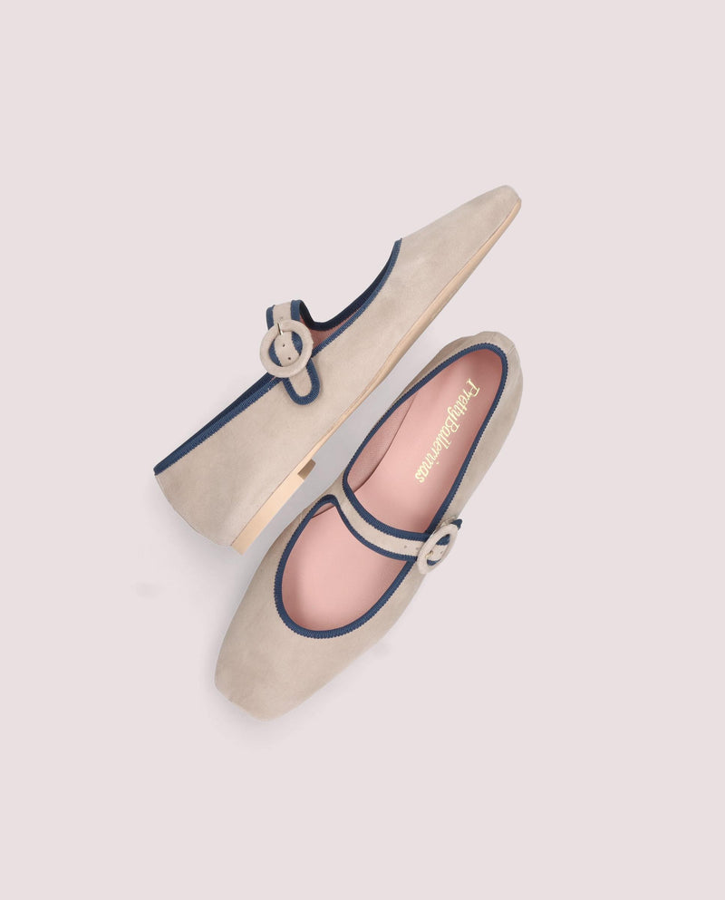 Camille Ballerina Soft Beige Suede