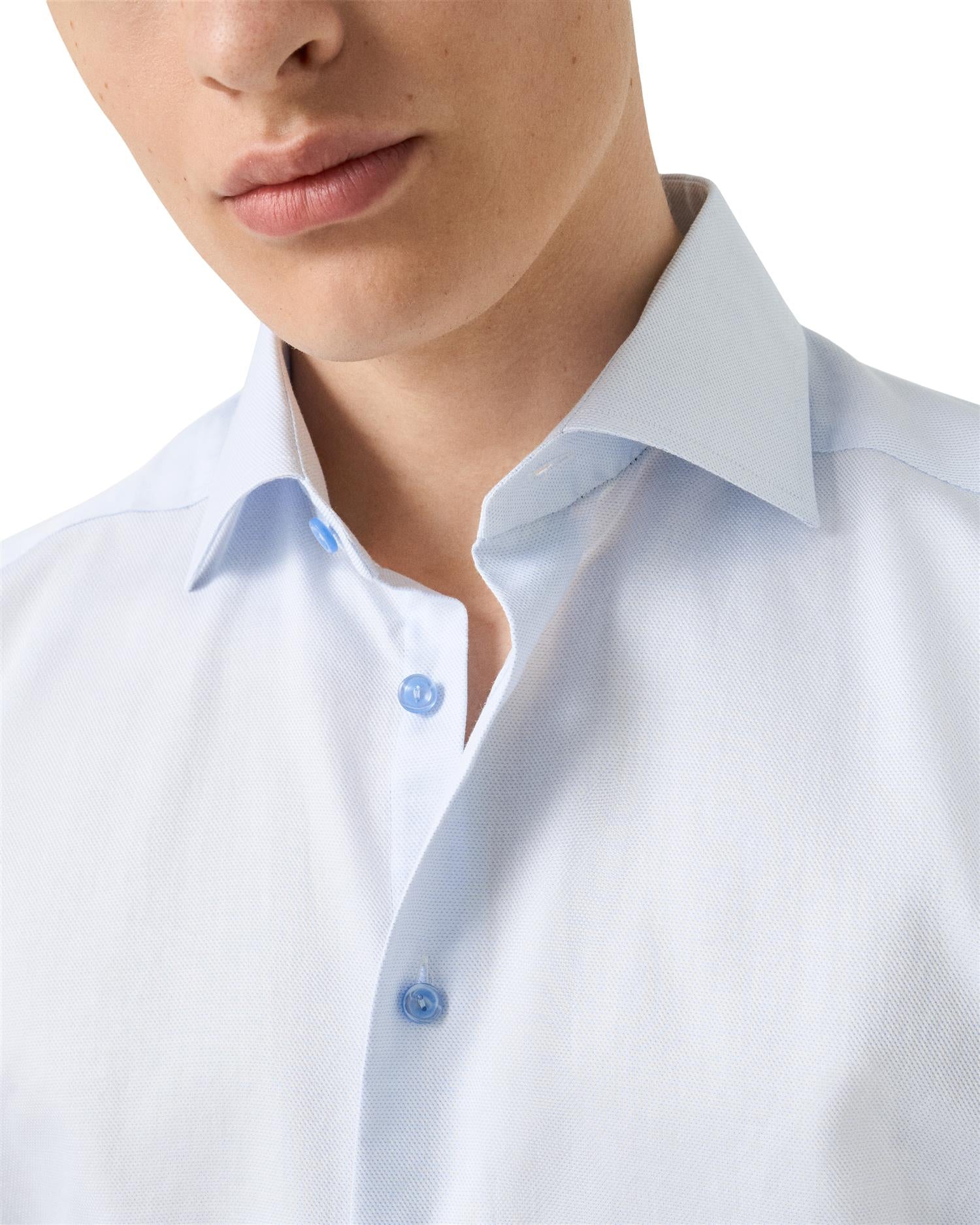 Semi Solid Twill Shirt - Grey/Blue