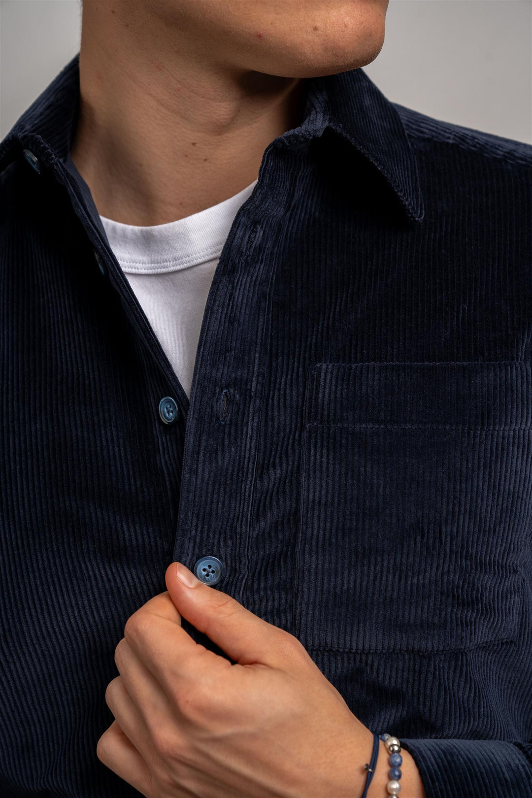 Cord Overshirt - Navy