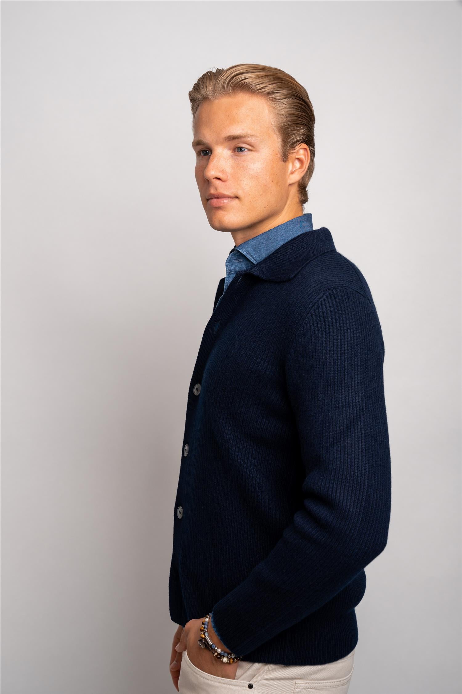 Cashmere Polo - Navy