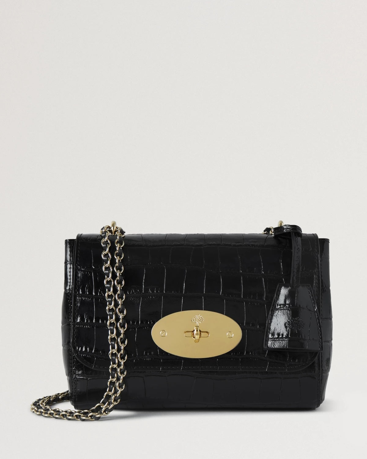 Lily Black Shiny Small Croc
