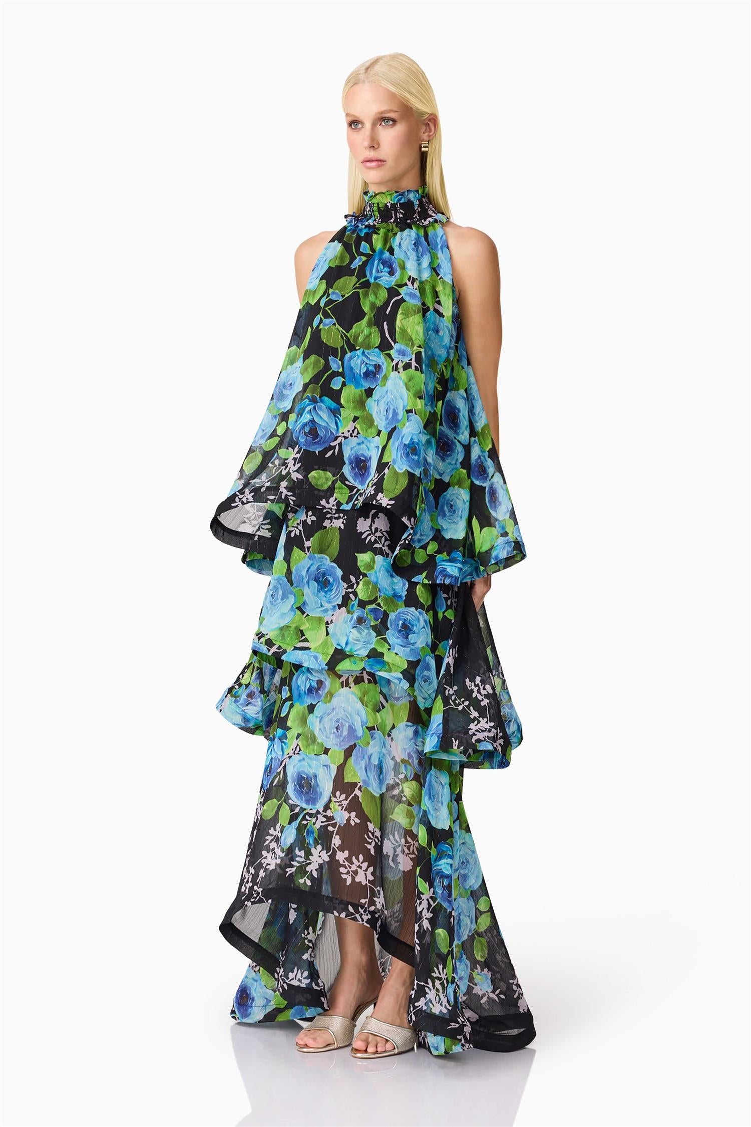 Briony Gown Black Multi