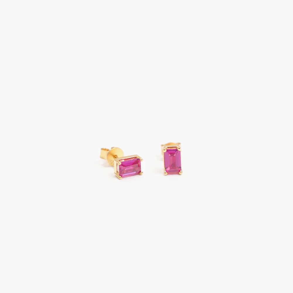 Colorful Studs Pink Gold