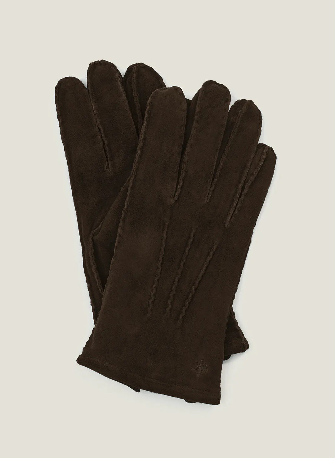 Suede gloves brown