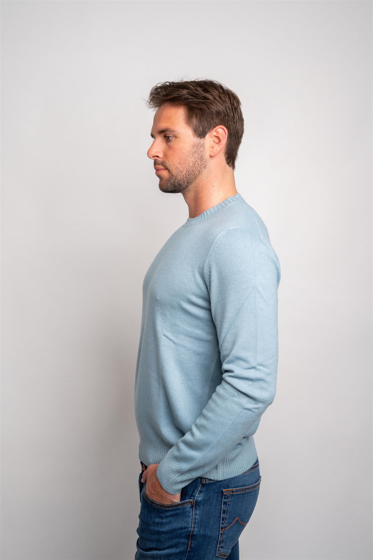Crewneck Vintage Merino - Light Blue