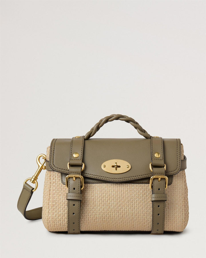 Mini Alexa Raffia & Leather