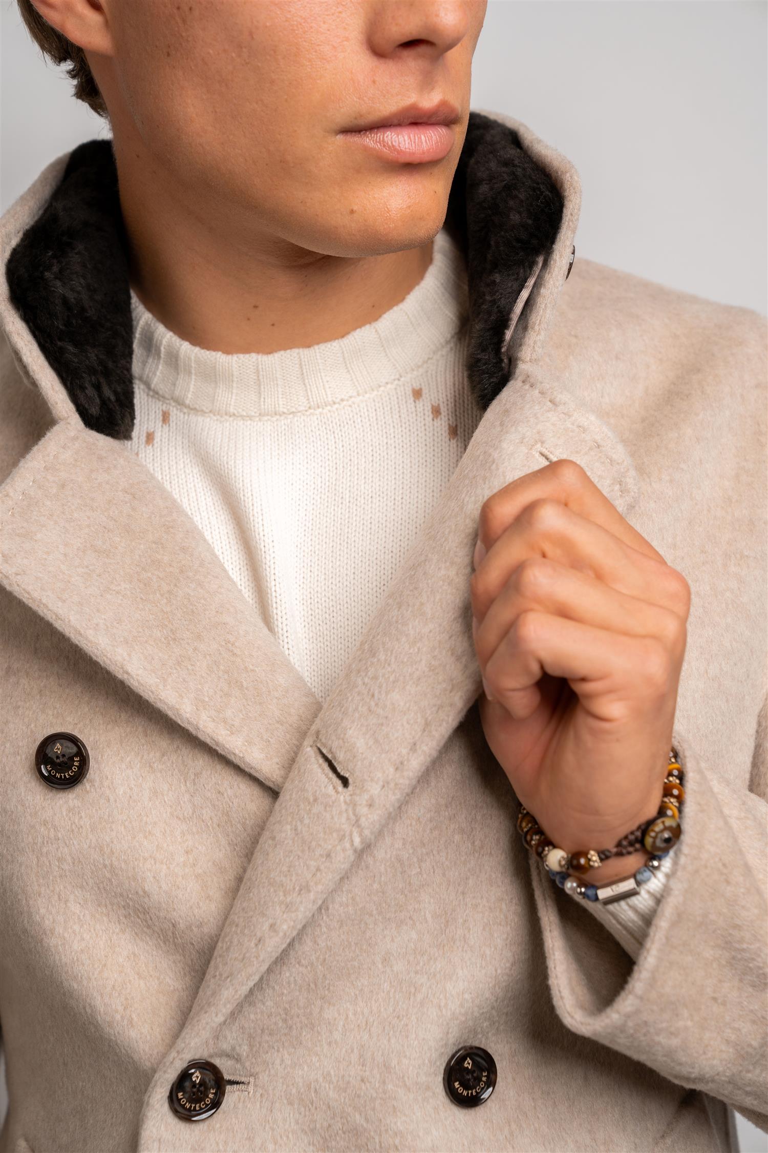 Man Coat Cashmere - Beige