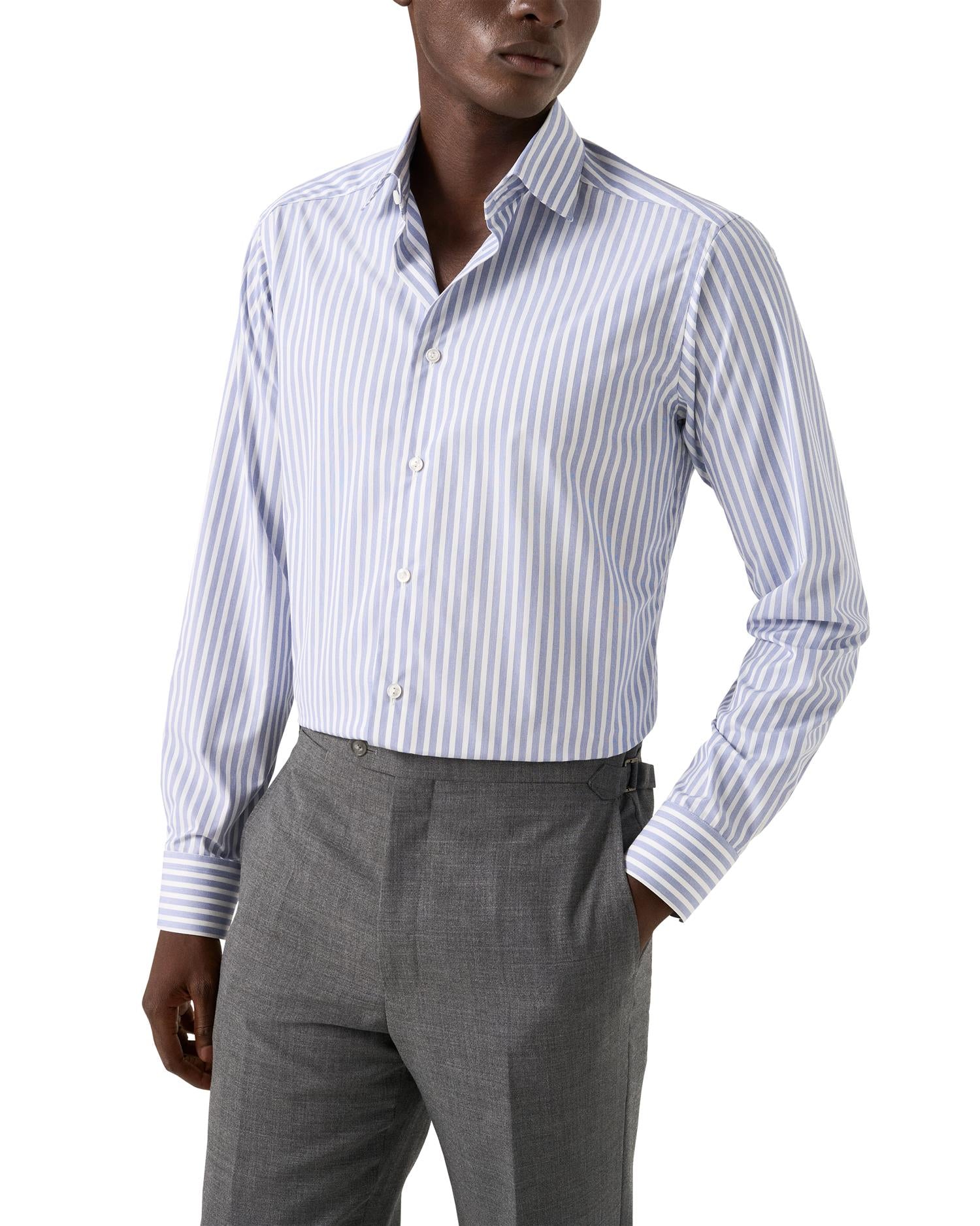 SLIM Bengal Striped Shirt - Blue