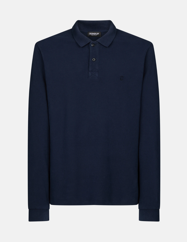 Long Sleeve Pique - Navy